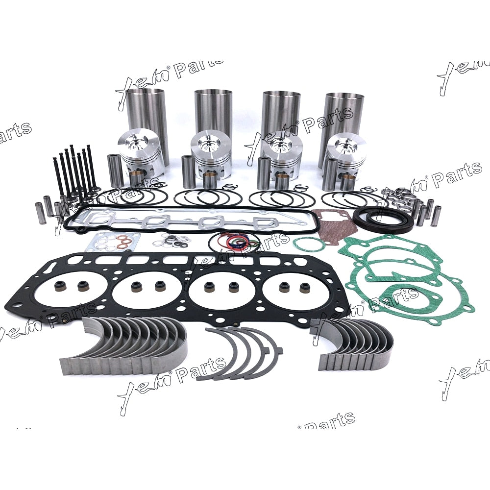 YEM Engine Parts Overhaul Rebuild Kit For Yanmar 4TNE98 4D98E Engine W Valves For Yanmar