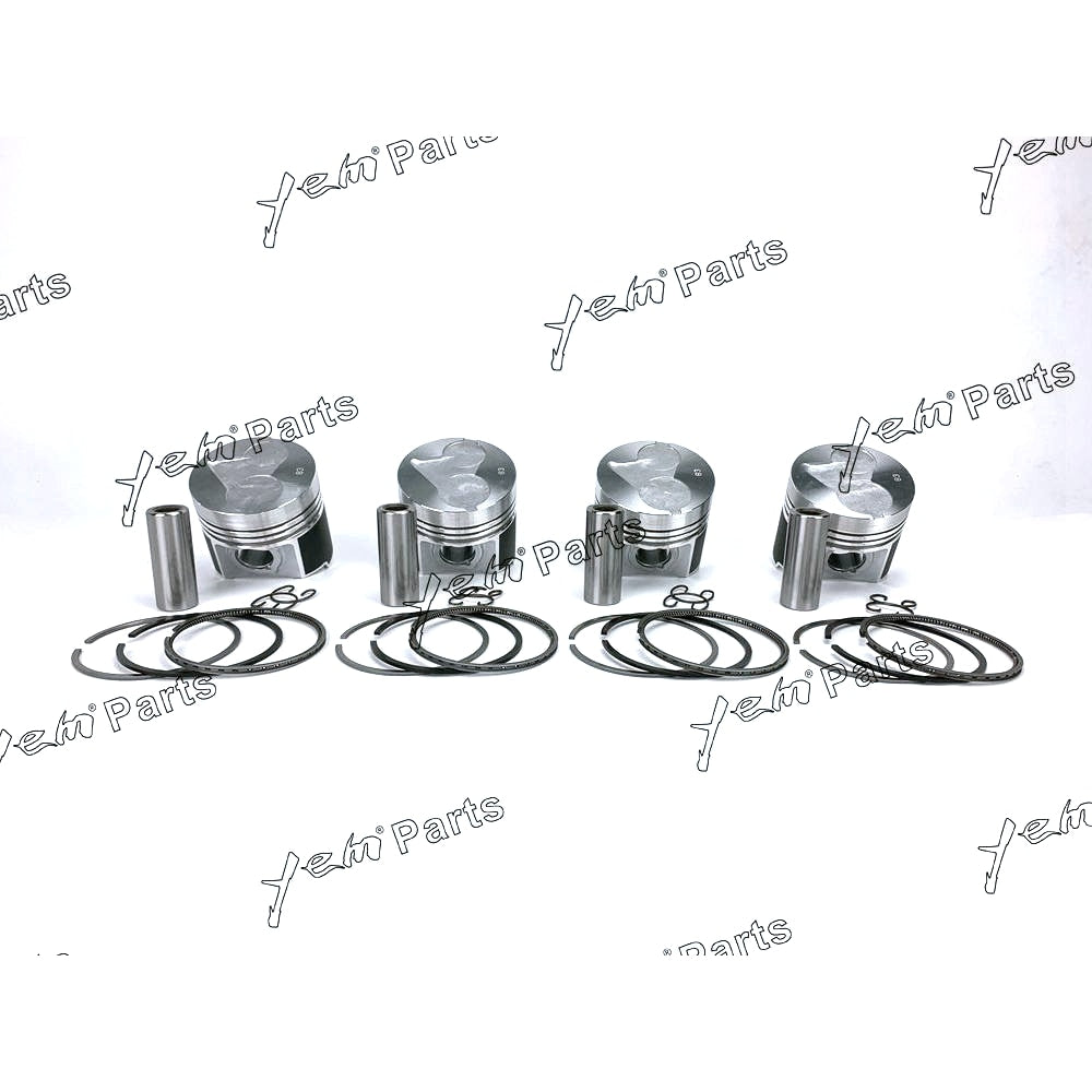 YEM Engine Parts Piston + Ring Kit Set STD 83mm For Kubota V2003 x4 PCS Engine Parts For Kubota