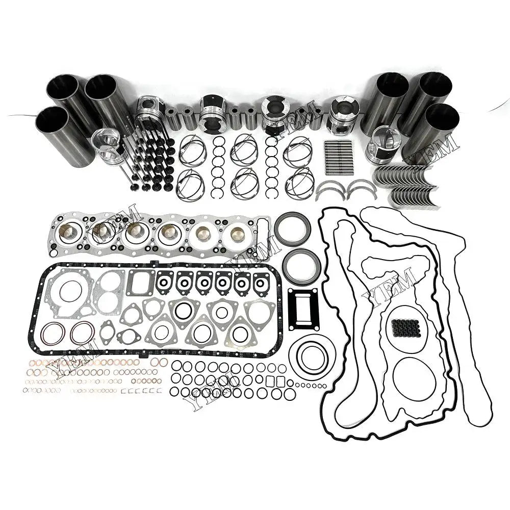 6X High performanceEngine Overhaul Rebuild Kit With Gasket Bearing Valve Set For Isuzu 6UZ1 Engine YEMPARTS