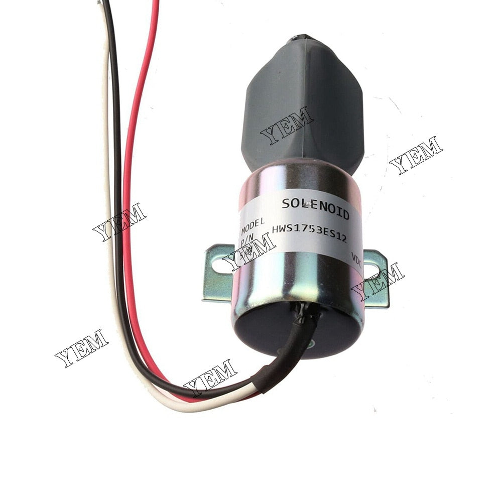 YEM Engine Parts Fuel Solenoid For Kubota 21HP Engine Grasshopper 603350 Mower 721D2 1991-2005 For Kubota