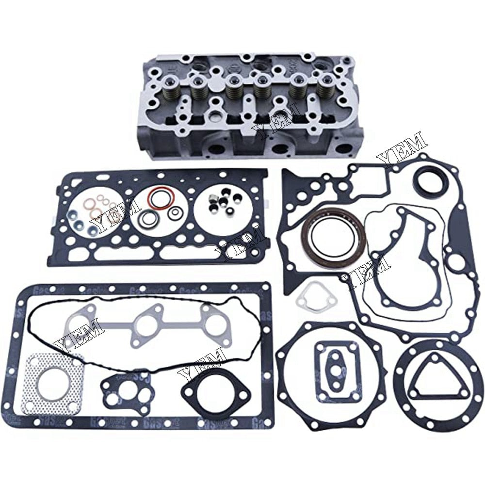 YEM Engine Parts For Kubota B1700D BX2200D BX23D D905 Complete Cylinder Head & Full Gasket Set For Kubota