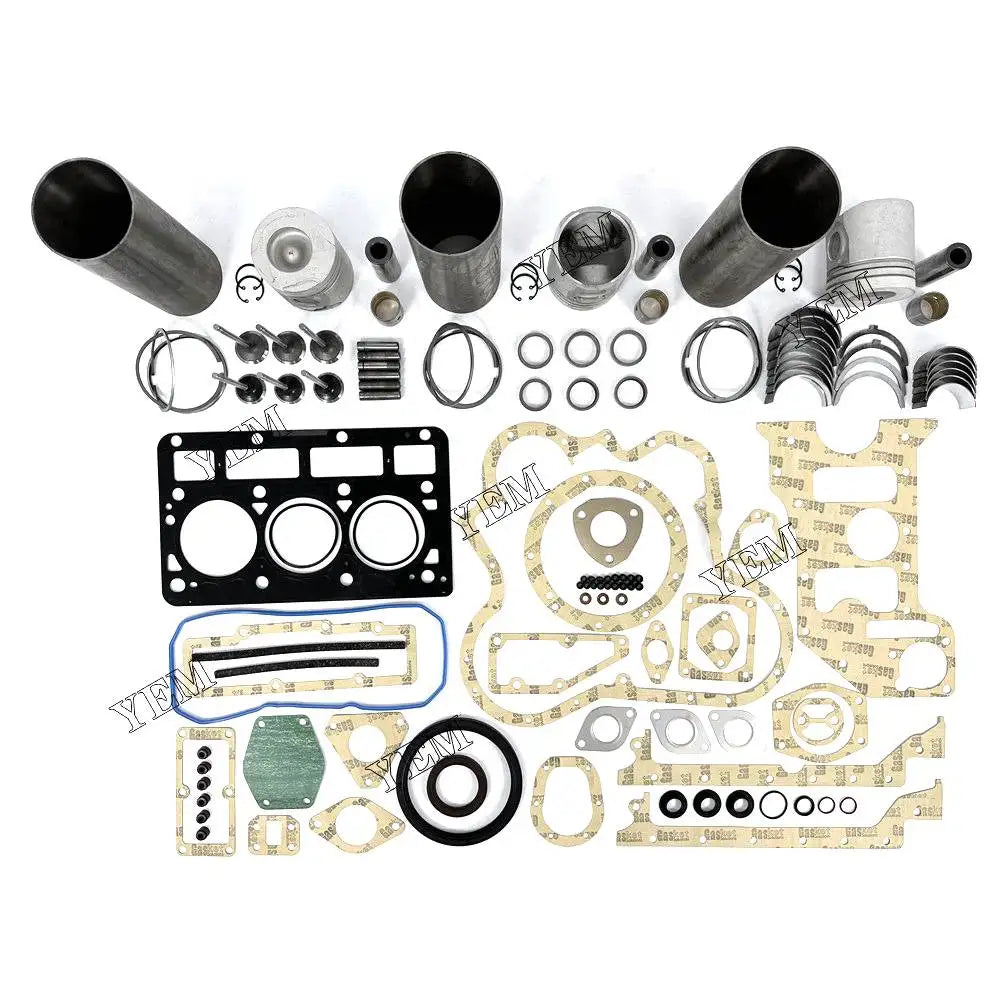 3X High performanceOverhaul Rebuild Kit With Gasket Set Bearing-Valve Train For Perkins 903.27 Engine YEMPARTS