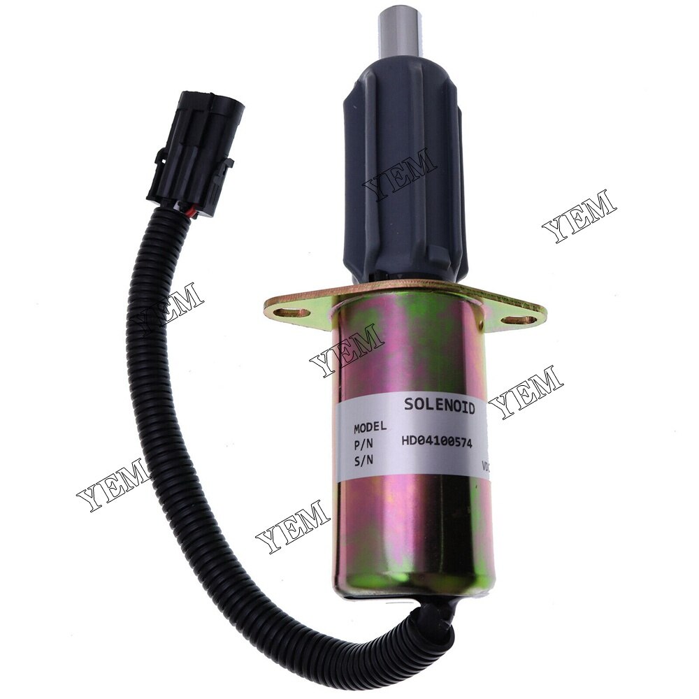 YEM Engine Parts Shut off Solenoid J914371 J910261 For Case 1150E 1155E Crawler Tractor 24V For Case