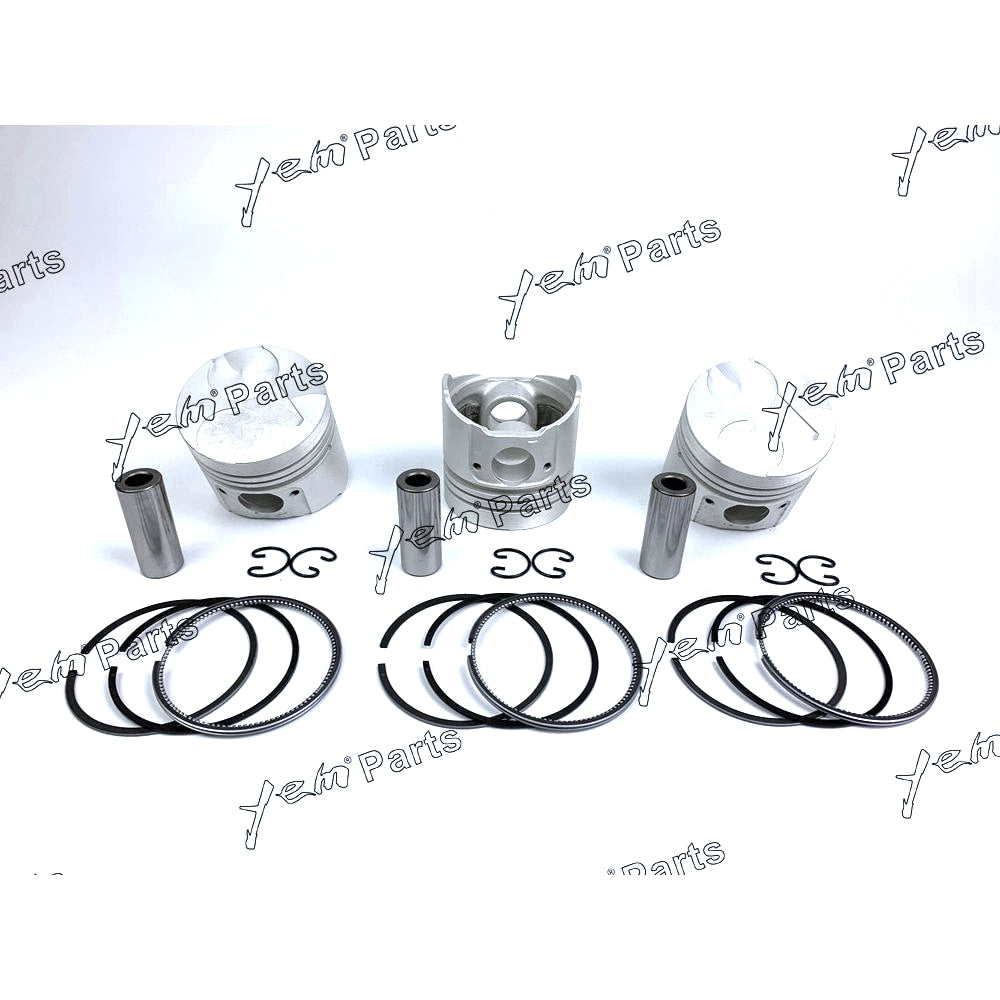 YEM Engine Parts Piston + Ring Kit Set Oversize 72mm (+0.50mm) For Kubota D905 x3 PCS Engine Parts For Kubota