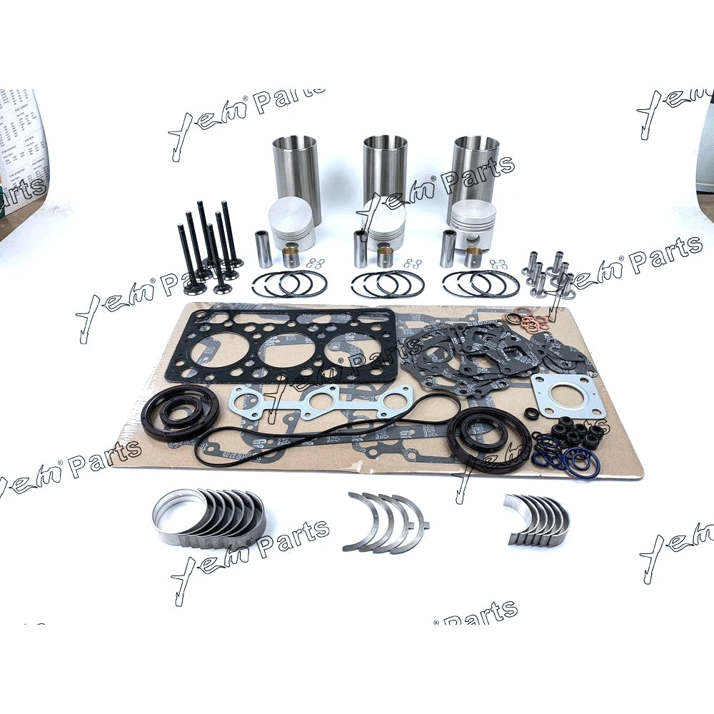 YEM Engine Parts Vortex Piston Overhaul Rebuild Kit For Kubota D1703 cL3300DT L3410DT L3300 For Kubota
