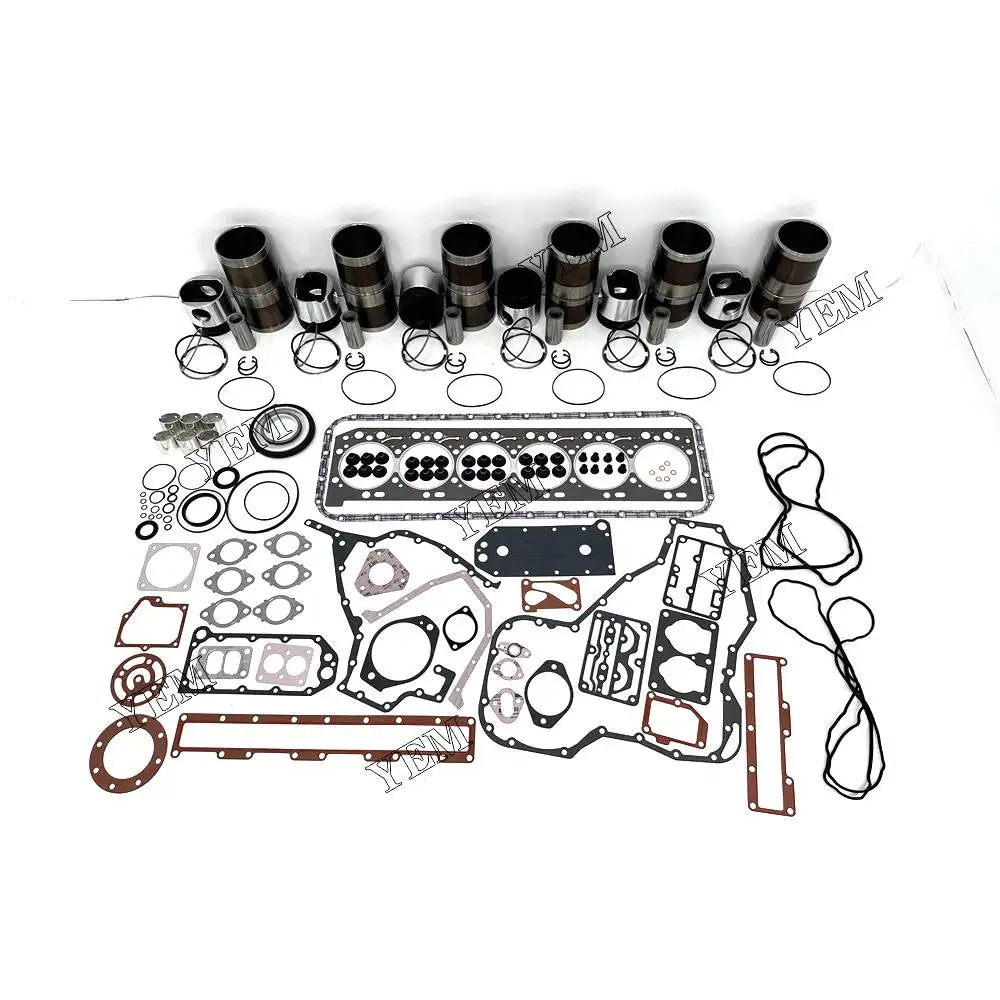 Free Shipping 6L Engine Rebuilding Kit With Cylinder Gasket Set Piston Rings Liner For Cummins engine Parts YEMPARTS