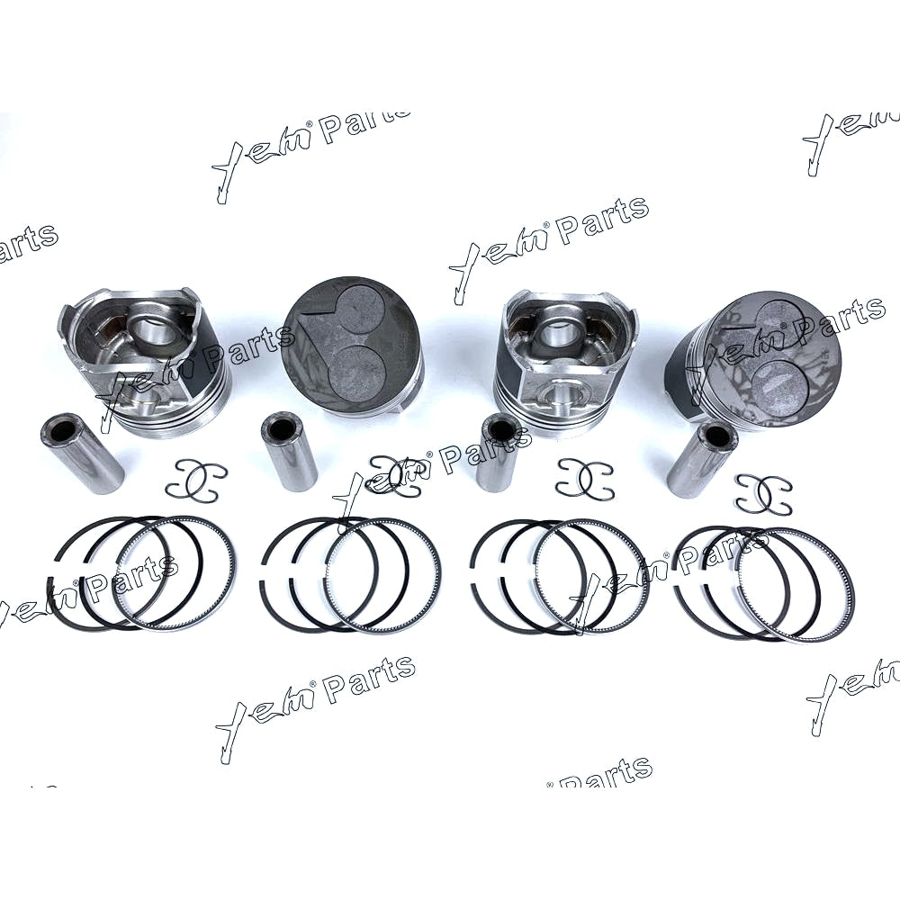 YEM Engine Parts Piston + Ring Kit 87mm STD For Kubota V2403-DI (1G924-2111) x4 PCS Engine Parts For Kubota