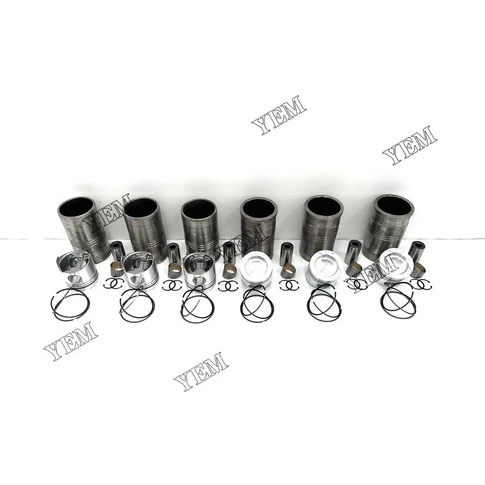 6X High performanceCylinder Liner Kit For Mitsubishi S6B3 Engine YEMPARTS