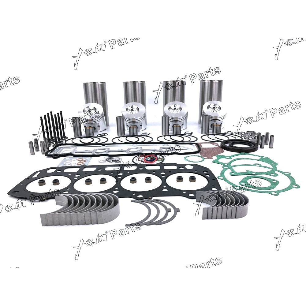 YEM Engine Parts Overhaul Rebuild Kit For Yanmar 4TNE98 4D98E Engine W Valves For Yanmar