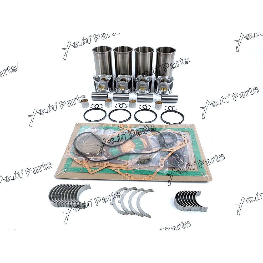 YEM Engine Parts Gasket Kit+Piston+Ring+Bearings+Washer+Bushings For Komatsu 4D95L-1 PC60-5 PC60-6/7 For Komatsu