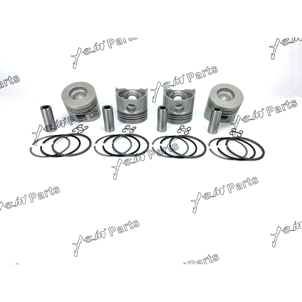 YEM Engine Parts Piston + Ring Kit Set STD 85mm For Kubota V1902 x4 PCS Engine Parts For Kubota