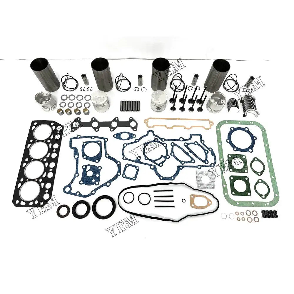 4X High performanceOverhaul Rebuild Kit With Gasket Set Bearing-Valve Train For Mitsubishi K4E-IDI Engine YEMPARTS