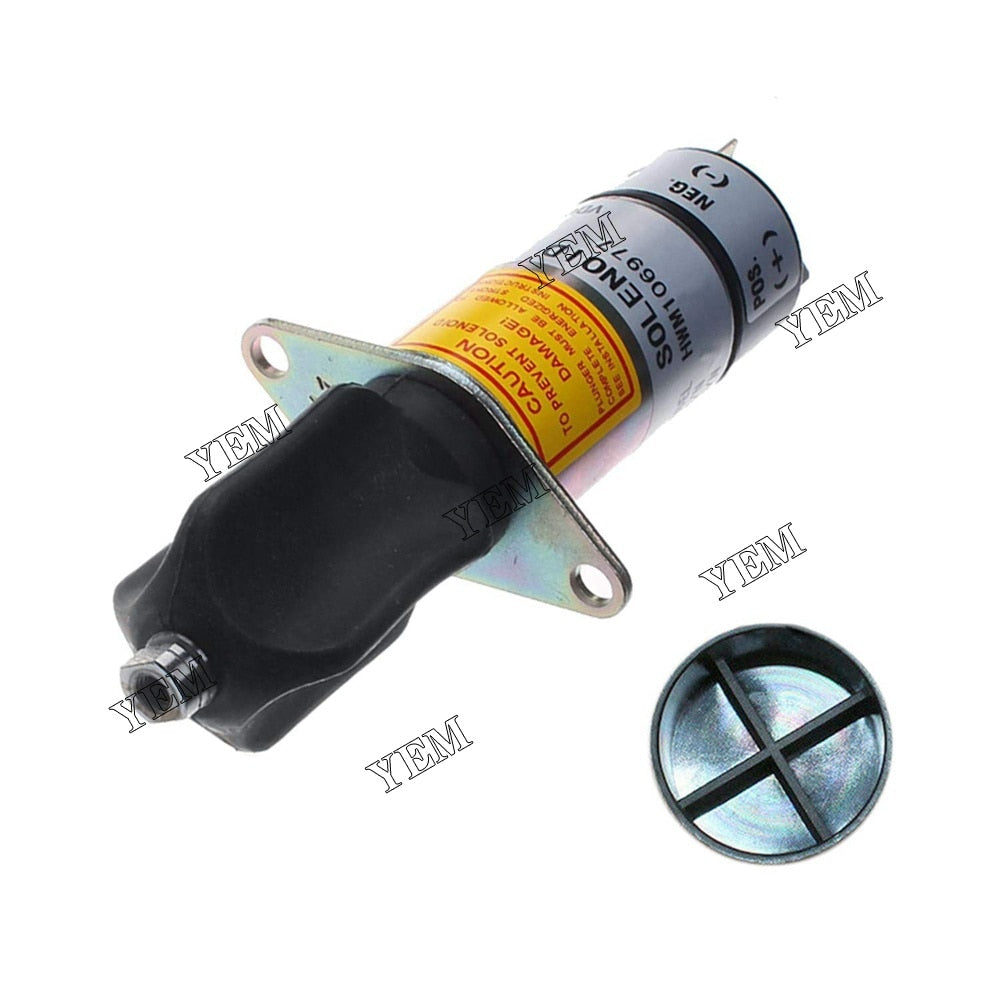 YEM Engine Parts Shutoff Solenoid Valve 106977 12V 20A Pull/Hold Type 1502 Series For Miller For Other