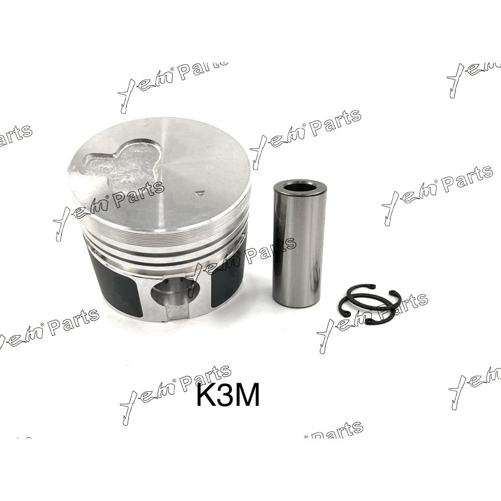 YEM Engine Parts Piston Set STD For Mitsubishi K3M x3 PCS Engine Parts For Mitsubishi