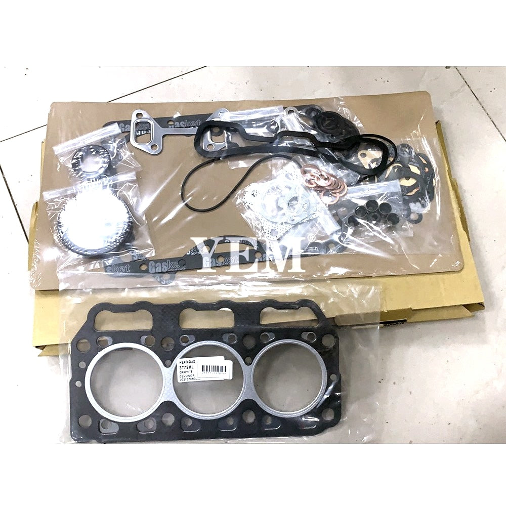 YEM Engine Parts 1 Set Of For Yanmar 3T72L 3T72HA 3T72HL Engine Parts Overhaul Full Gasket For Yanmar