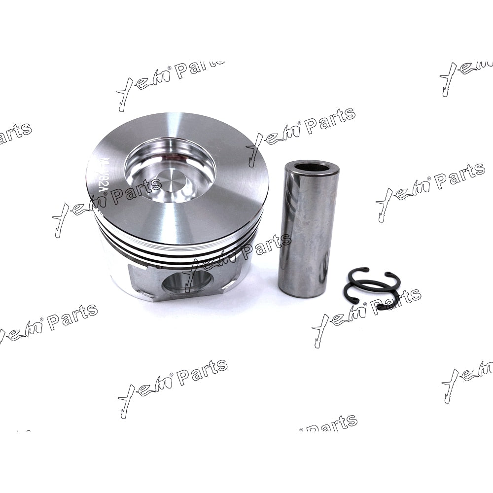 YEM Engine Parts 3 Sets STD Piston Set (Pin & Clip & Ring) 82mm For Yanmar 3TNV82 3TNV82A Engine For Yanmar