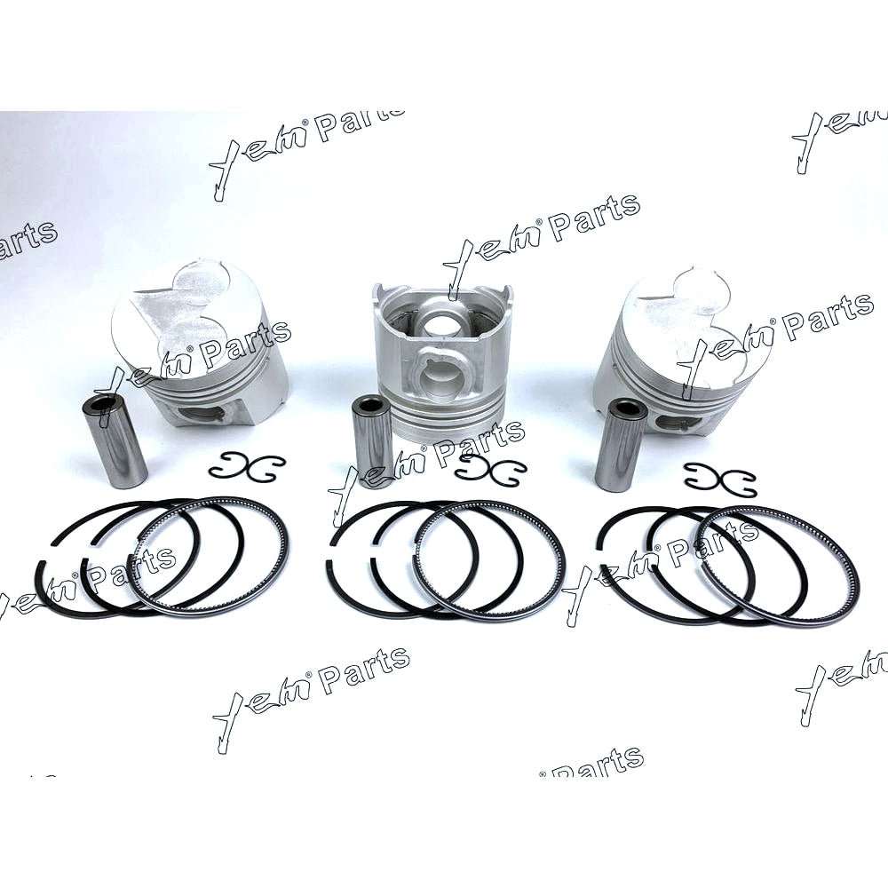 YEM Engine Parts Piston + Ring Kit Set STD 80mm For Kubota D1403 x3 PCS Engine Parts For Kubota