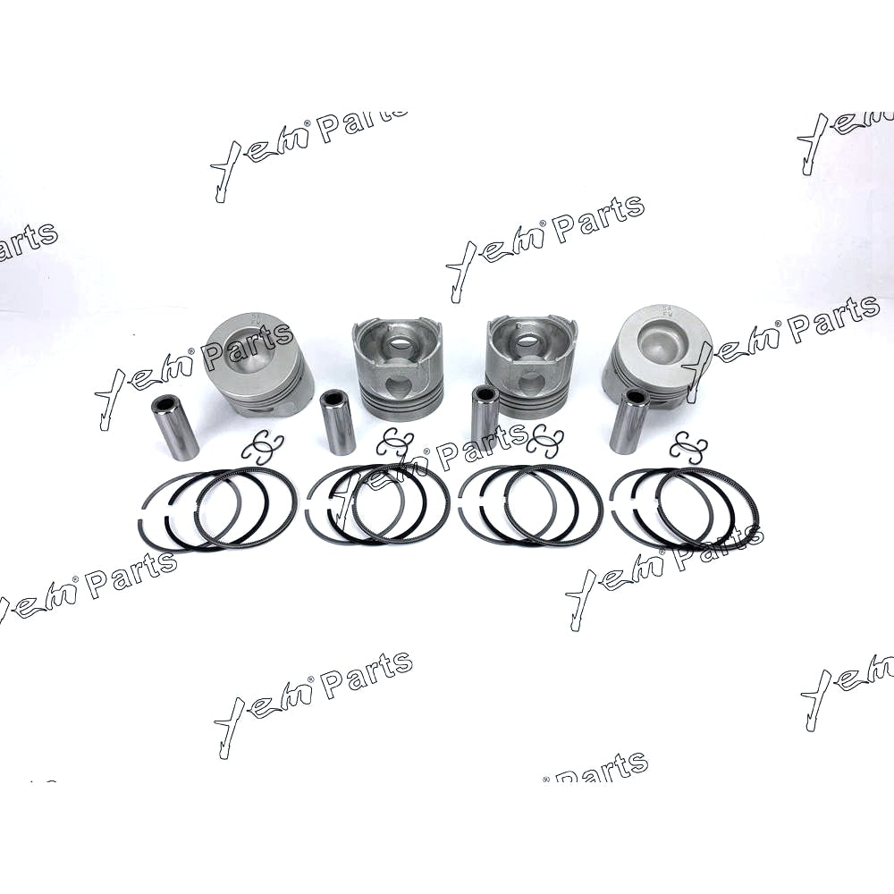 YEM Engine Parts Piston + Ring Kit Set STD 85mm For Kubota V1902 x4 PCS Engine Parts For Kubota