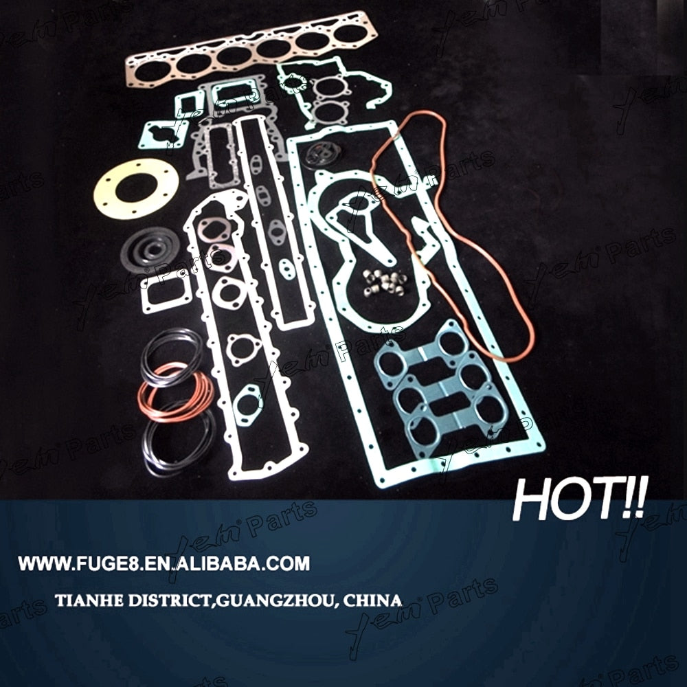 YEM Engine Parts Overhaul Gasket Set Kit For Komatsu PC130-7 PC130-7K SAA4D95LE-3 Excavator For Komatsu