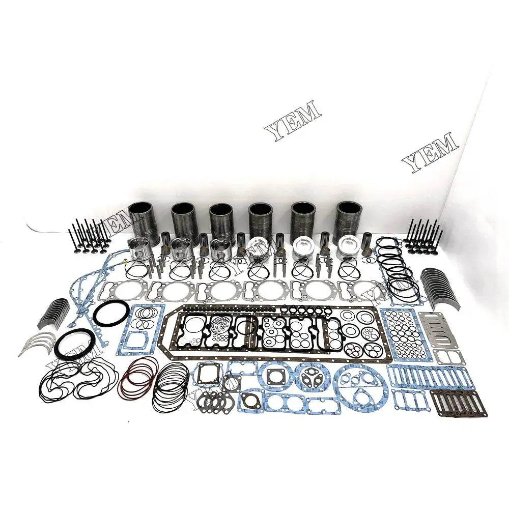 6X High performanceEngine Overhaul Rebuild Kit With Gasket Bearing Valve Set For Mitsubishi S6B3 Engine YEMPARTS