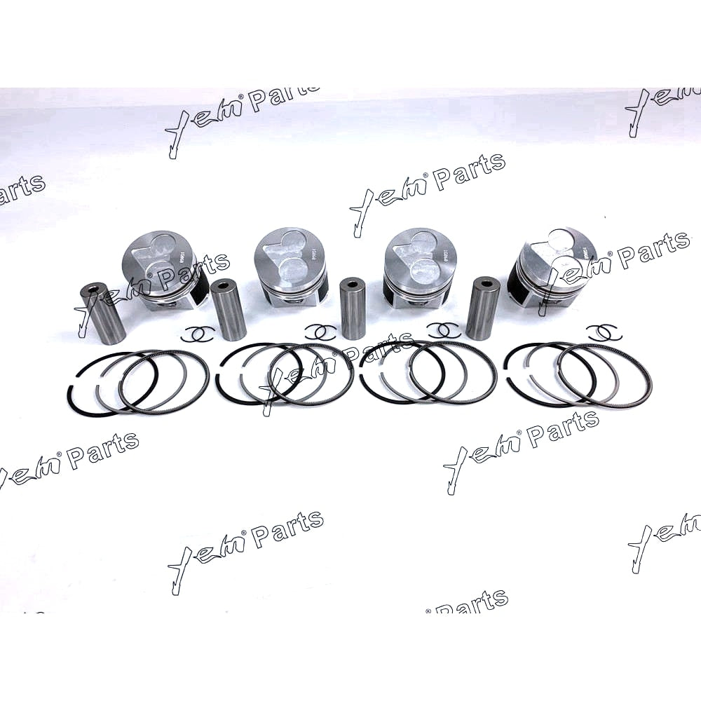 YEM Engine Parts Piston + Ring Kit Set STD 87mm For Kubota V2203-DI x4 PCS Engine Parts For Kubota