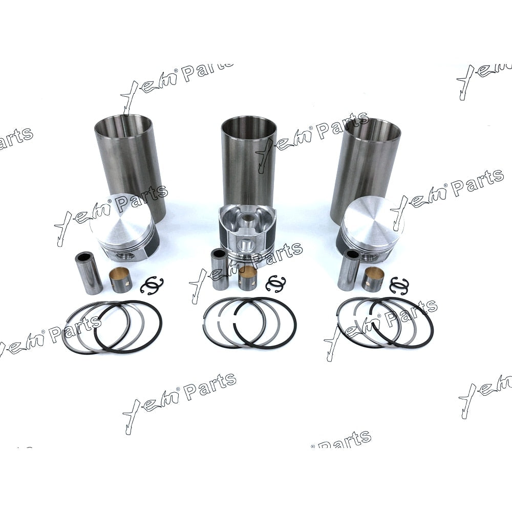 YEM Engine Parts Liner Piston Kit Set STD For YANMAR 3TN72 (Liner+Piston+Ring+Pin Bush x3) Engine Parts For Yanmar