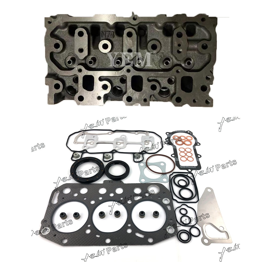 YEM Engine Parts For Yanmar 3TNV70 3D70E Engine Complete Cylinder Head & Full Gasket Kit For Yanmar