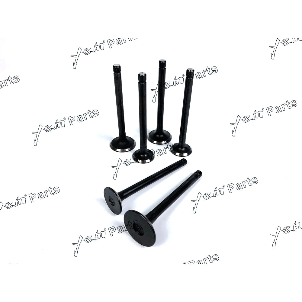 YEM Engine Parts Valve Set For Kubota D722 (76.9mm) - Intake x3 + Exhaust x3 Engine Parts For Kubota