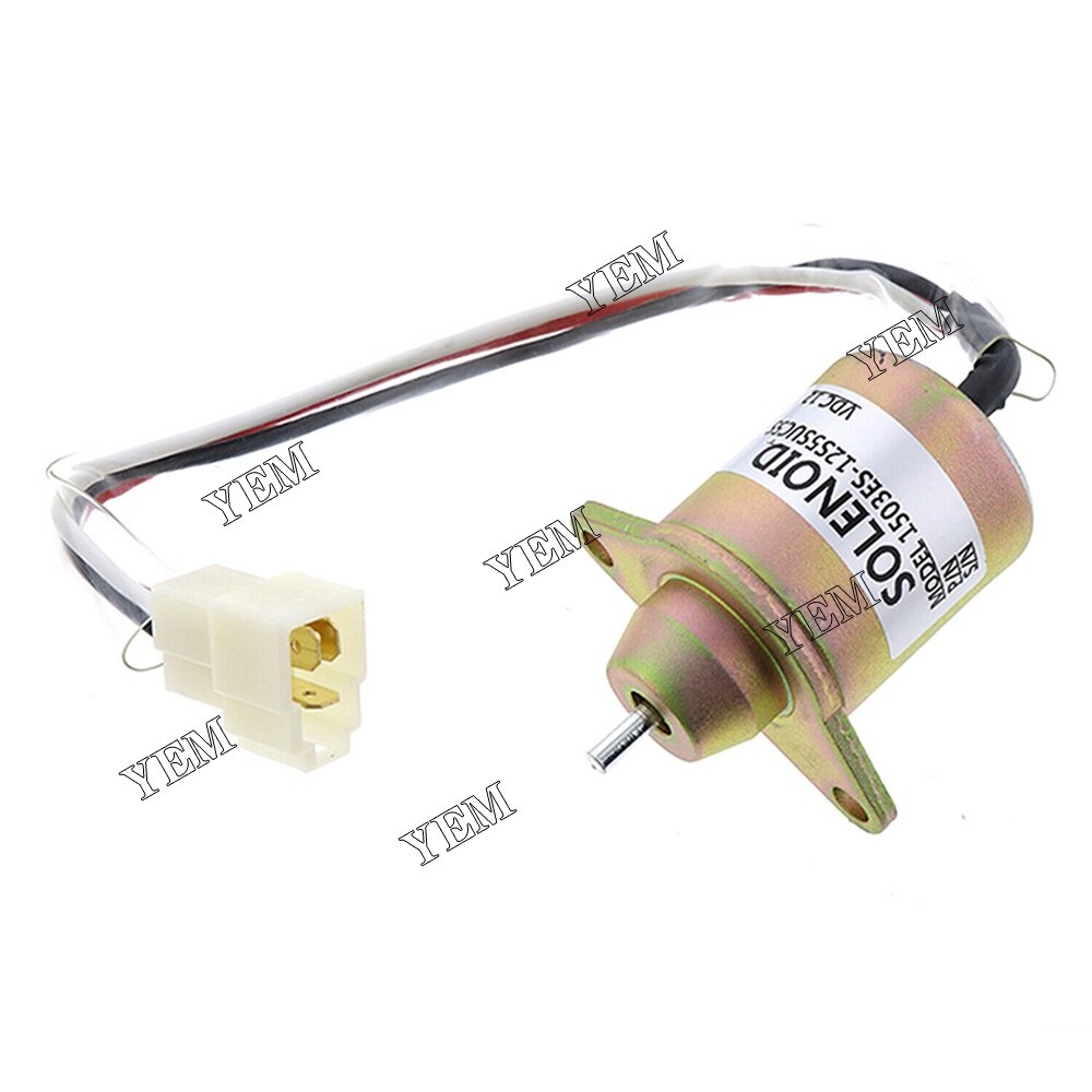 YEM Engine Parts 12V Fuel Shutoff Solenoid 119653-77950 for Komatsu PC40-8 PC40-10 PC45 PC50 For Komatsu