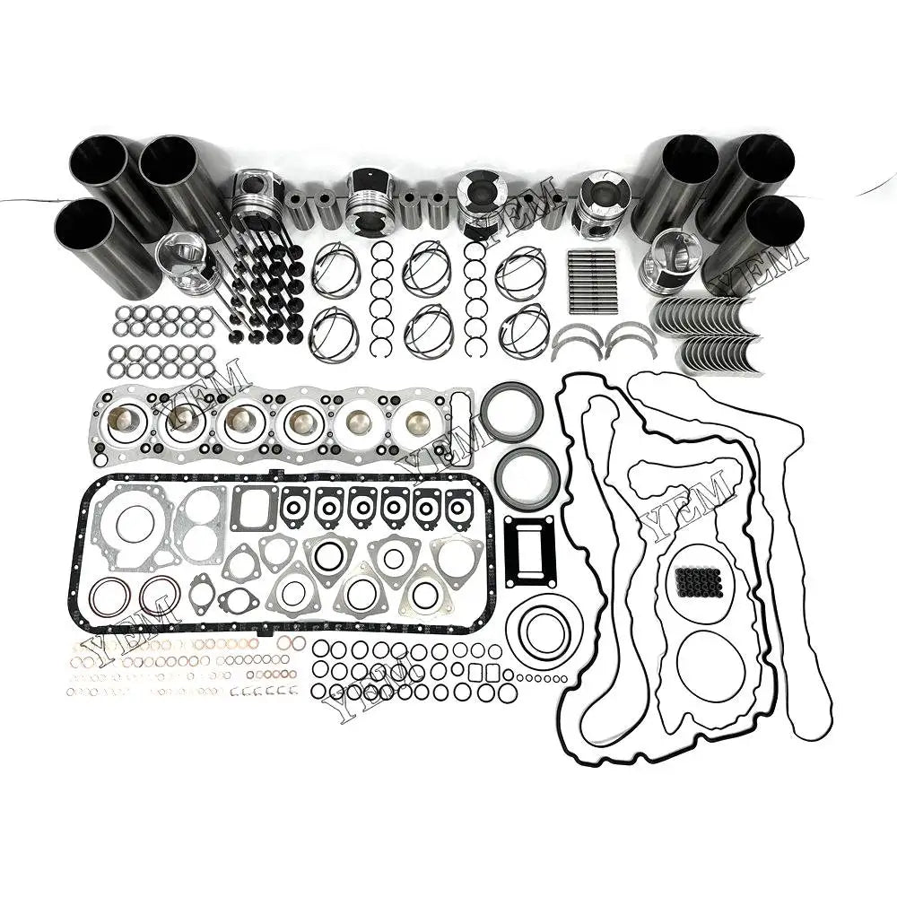 6X High performanceOverhaul Rebuild Kit With Gasket Set Bearing-Valve Train For Isuzu 6UZ1 Engine YEMPARTS