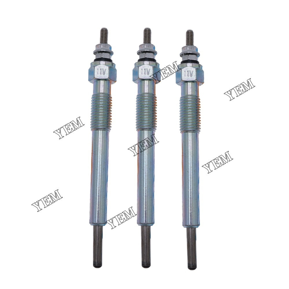 YEM Engine Parts 3 PCS Glow Plug 129008-77800 For Yanmar Engine 3TNV88 3TNV88-BDCR 3TNV88-BPYB For Yanmar