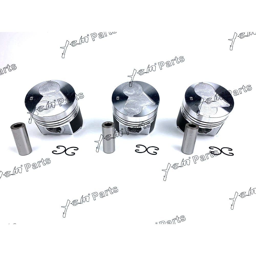 YEM Engine Parts Piston Set STD 83mm For Kubota D1503 x3 PCS Engine Parts For Kubota