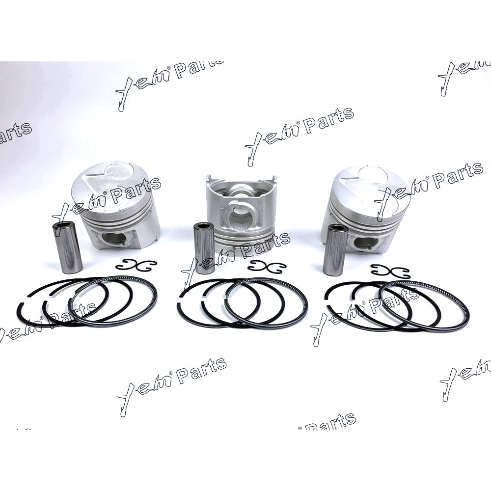 YEM Engine Parts Piston + Ring Kit Set STD 80mm For Kubota D1403 x3 PCS Engine Parts For Kubota