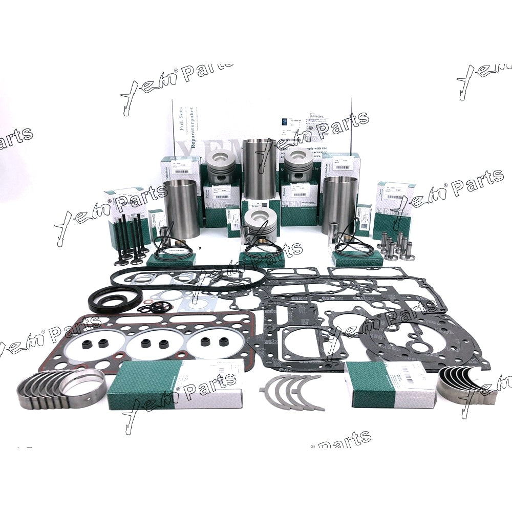 YEM Engine Parts Rebuild Kit For Kubota D1402 Engine L2550DT L2550 L2650DT L2650F W Valves For Kubota