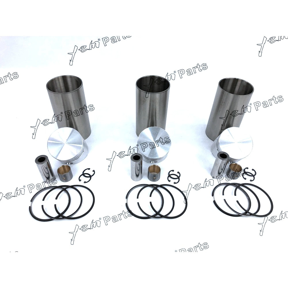 YEM Engine Parts Liner Piston Kit Set STD For Kubota D950 (Liner x3 + Piston x3 + Ring x3) Engine Parts For Kubota