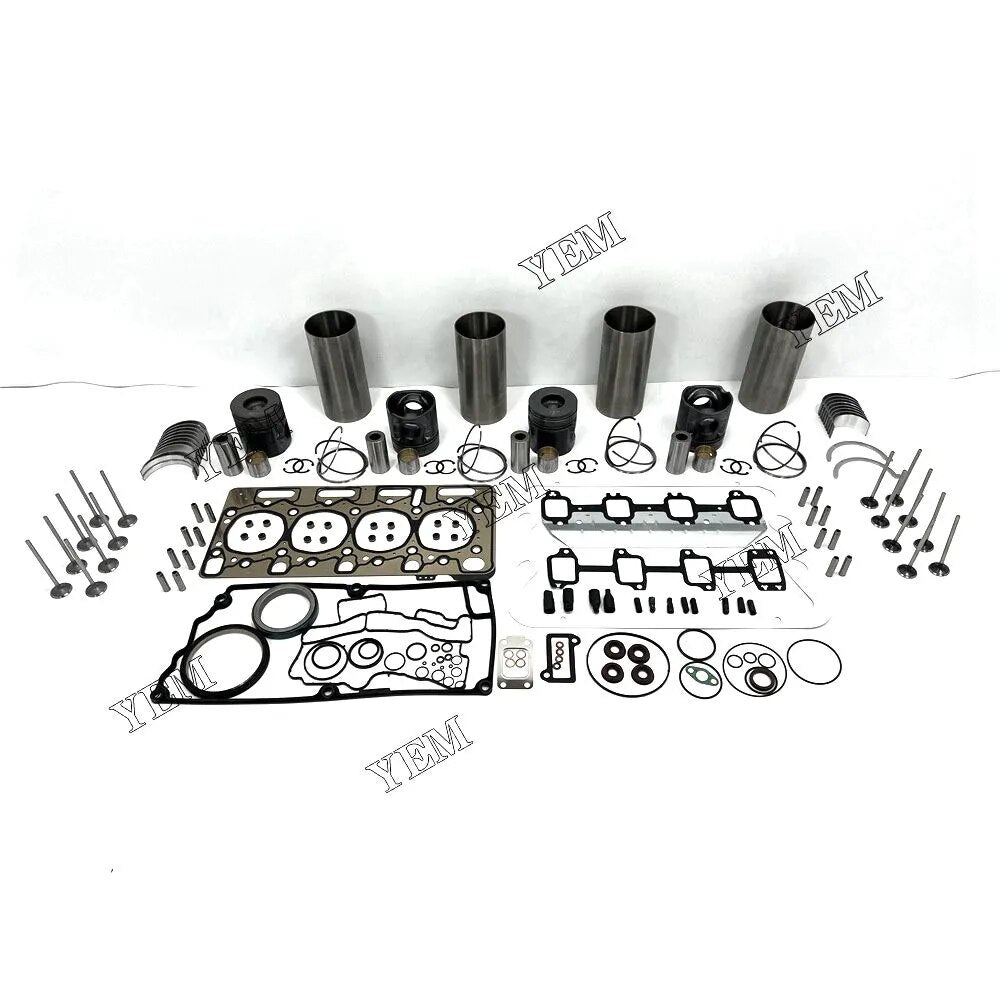 For JCB excavator engine JCB444 Engine Rebuild Kit With Piston Ring Cylinder Liner Gasket Engine Bearings Valves Set YEMPARTS