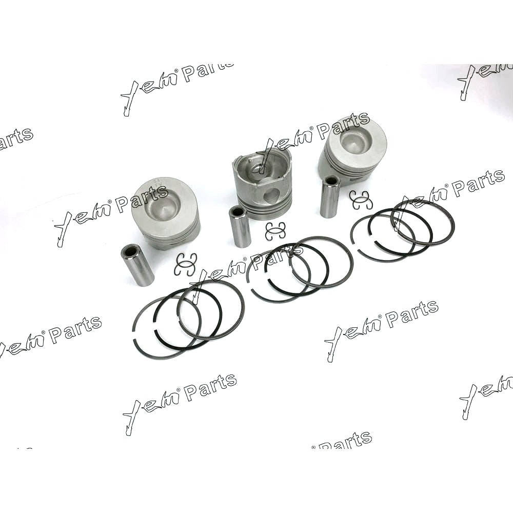 YEM Engine Parts Piston + Ring Kit Set STD 85mm For Kubota D1402-DI x3 PCS Engine Parts For Kubota