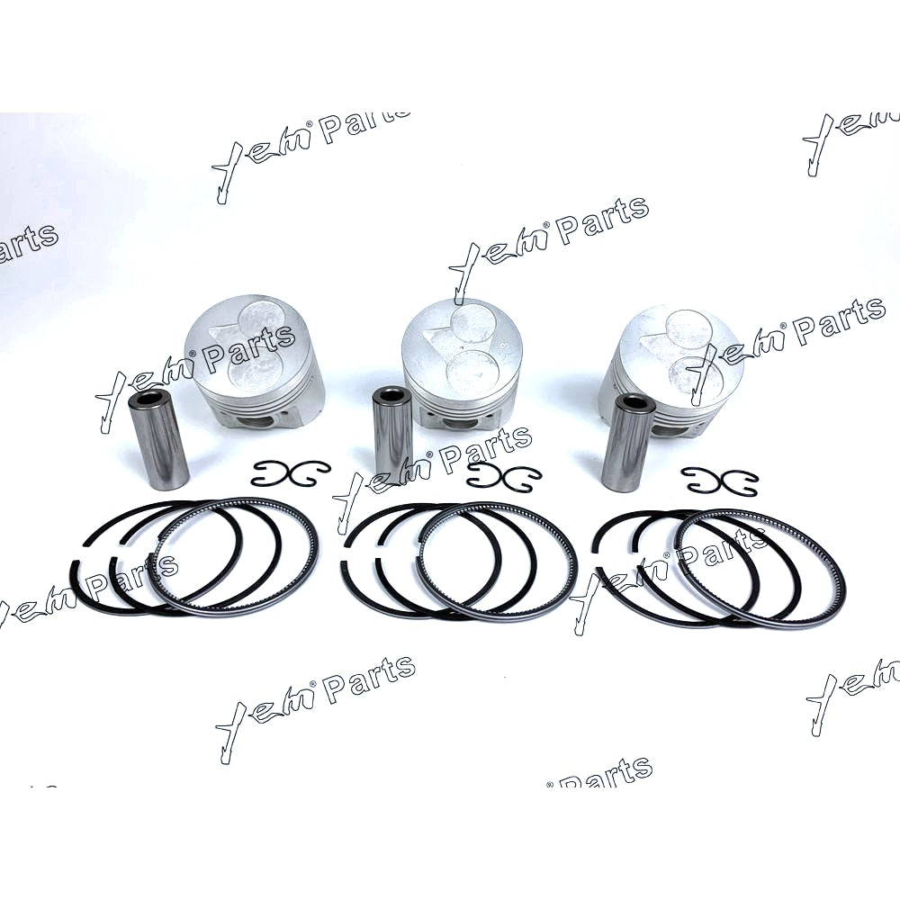 YEM Engine Parts 3 Sets STD Piston + Ring Kit 67mm For KUBOTA D722 D722EBH D722B Engine For Kubota