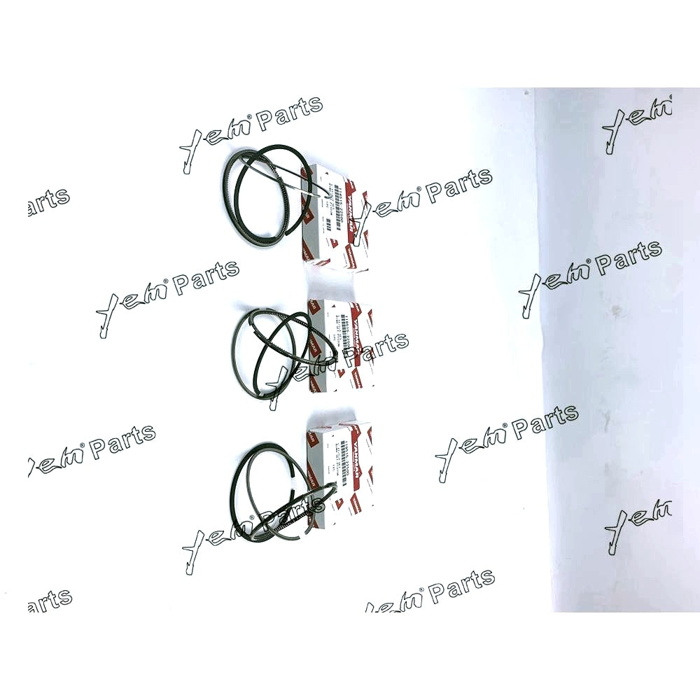 YEM Engine Parts 3 Sets std Piston Ring Set Kit For Yanmar 3TNV70 3TNV70-HGE For Yanmar