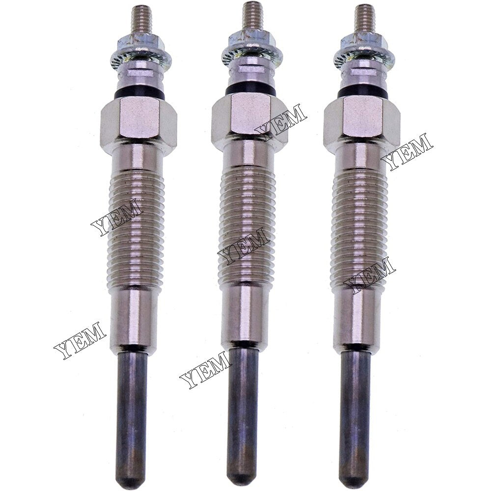 YEM Engine Parts 3PCS Glow Plug 32A66-03102 For Mitsubishi Engine S4Q2 S4S S3L S3L2 Forklift F18B For Mitsubishi