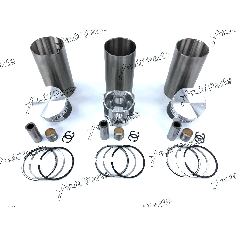 YEM Engine Parts Liner Piston Kit Set STD For YANMAR 3TN72 (Liner+Piston+Ring+Pin Bush x3) Engine Parts For Yanmar