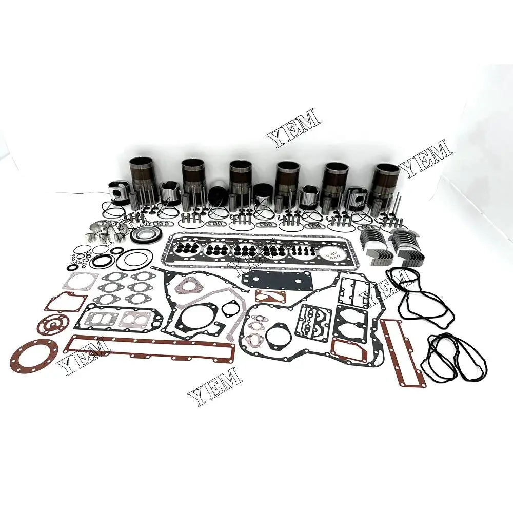 Free Shipping 6L Engine Rebuilding Kit With Cylinder Gasket Set Piston Rings Liner Bearing Valves For Cummins engine Parts YEMPARTS