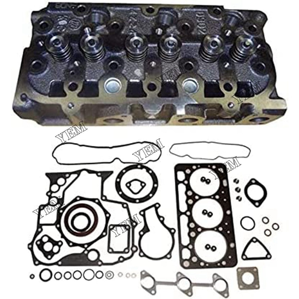 YEM Engine Parts For Kubota KX41-3 BX24 BX2370D ZD323 D902 D902-ET02 Cylinder Head & Gasket Set For Kubota