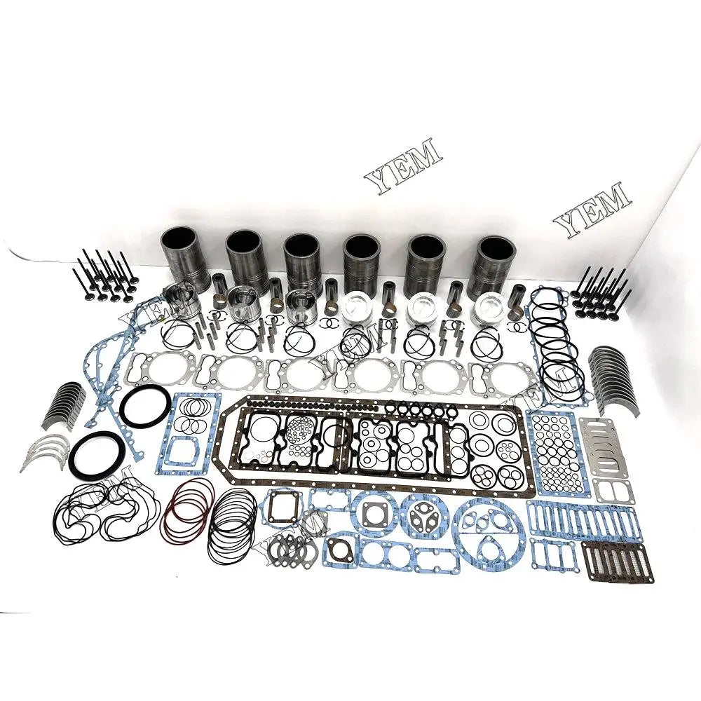 6X High performanceEngine Overhaul Rebuild Kit With Gasket Bearing Valve Set For Mitsubishi S6B3 Engine YEMPARTS