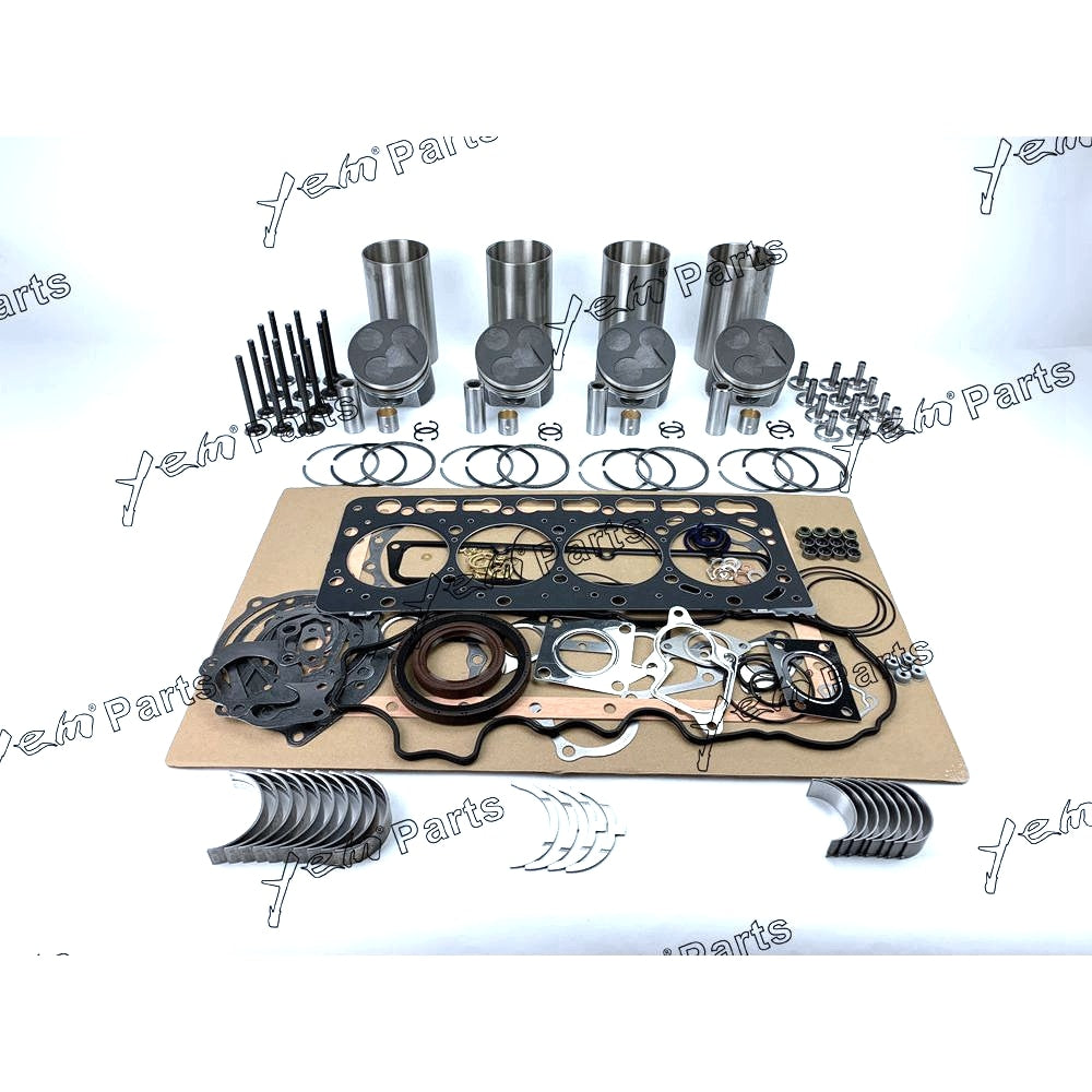 YEM Engine Parts V3600 V3600T V3600DI-T New Overhaul Rebuild Kit For Kubota LINCOLN W Valves For Kubota