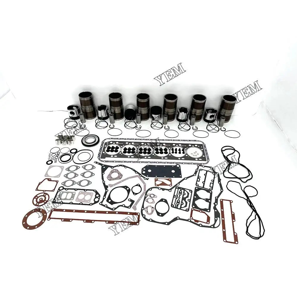 Free Shipping 6L Engine Rebuilding Kit With Cylinder Gasket Set Piston Rings Liner For Cummins engine Parts YEMPARTS