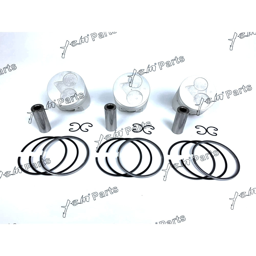 YEM Engine Parts Piston + Ring Kit Set Oversize 67mm (+0.50mm) For Kubota D722 x3PCS Engine Parts For Kubota