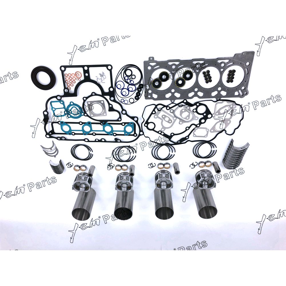 YEM Engine Parts V2607 Overhaul Rebuild Kit For Kubota Engine For Bobcat S550 S570 S590 T590 Loader For Kubota