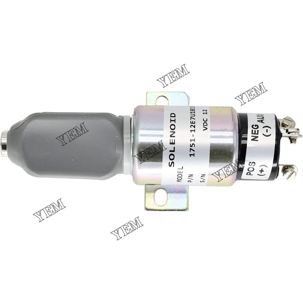 YEM Engine Parts Stop Solenoid 1751-12E7U1B1S5A For Cummins Caterpillar Excavator E70B For Cummins