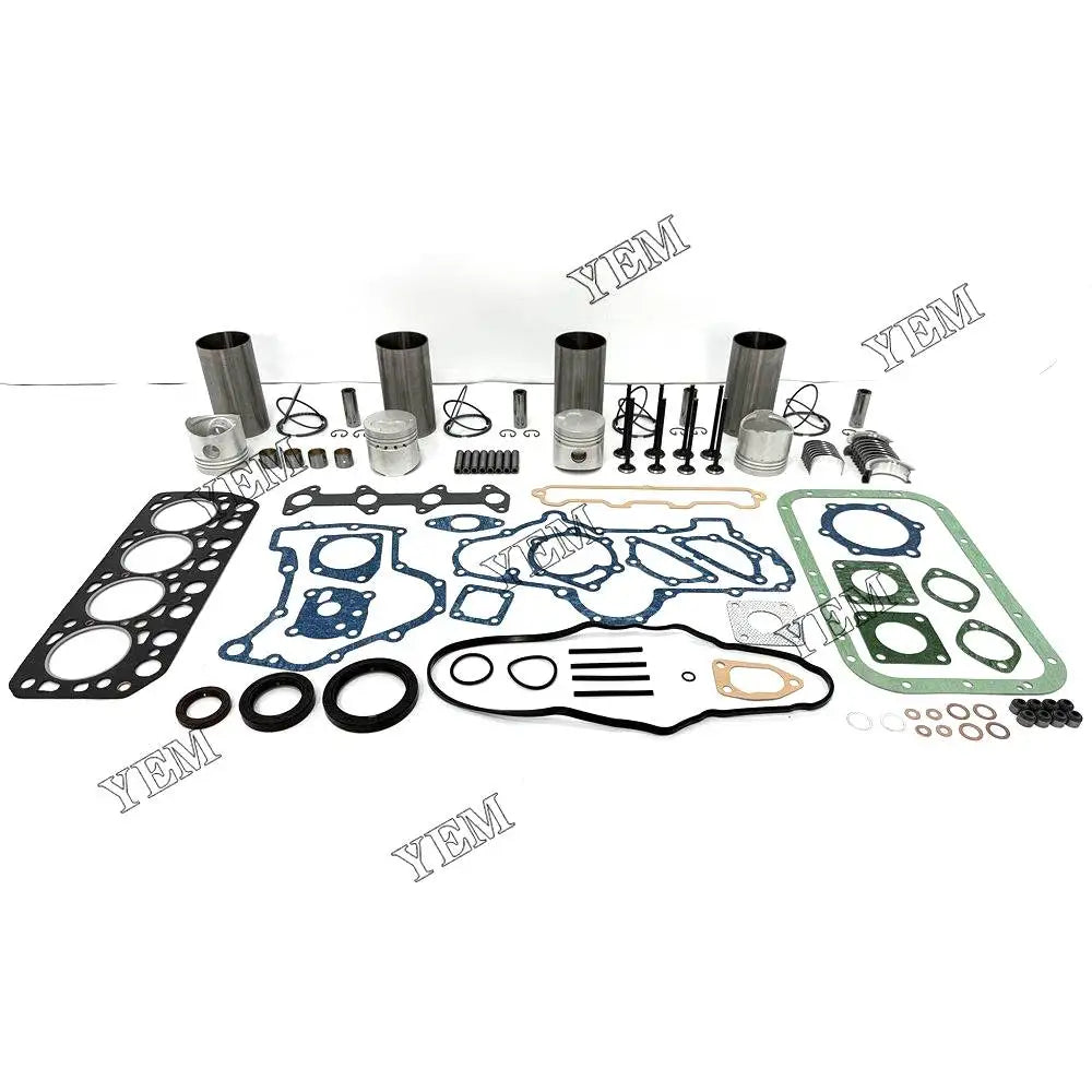 4X High performanceEngine Overhaul Rebuild Kit With Gasket Bearing Valve Set For Mitsubishi K4E-IDI Engine YEMPARTS